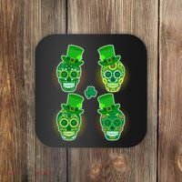 St Patrick's Day Sugar Skulls Coaster thumb 0