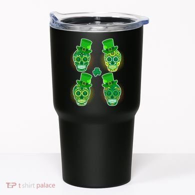 St Patrick's Day Sugar Skulls Tumbler