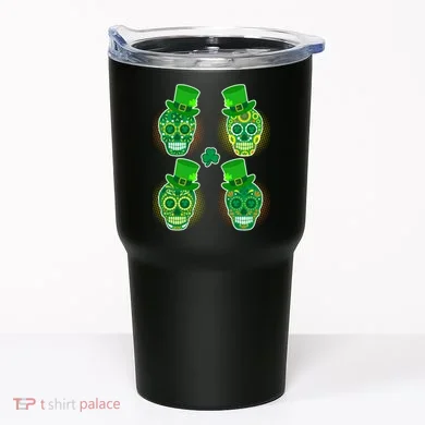St Patrick's Day Sugar Skulls Tumbler