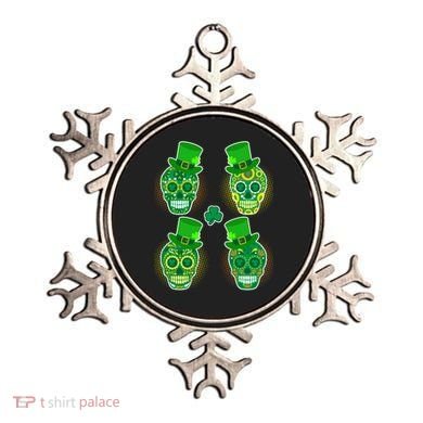 St Patrick's Day Sugar Skulls Ornament