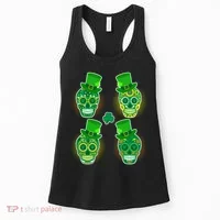 St Patrick's Day Sugar Skulls Women's Tank Top thumb 0