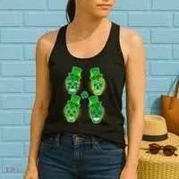 St Patrick's Day Sugar Skulls Women's Tank Top thumb 2