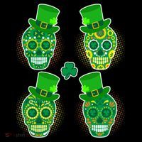St Patrick's Day Sugar Skulls Baby Bodysuit thumb 2