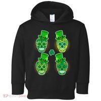 St Patrick's Day Sugar Skulls Toddler Hoodie thumb 0