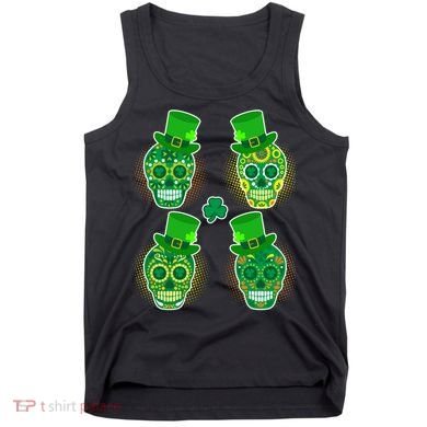 St Patrick's Day Sugar Skulls Tank Top