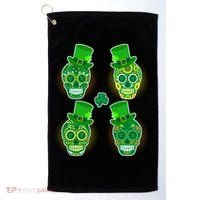St Patrick's Day Sugar Skulls Golf Towel thumb 0