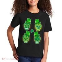 St Patrick's Day Sugar Skulls Kids T-Shirt thumb 2
