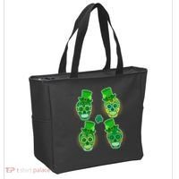 St Patrick's Day Sugar Skulls Tote Bag thumb 2
