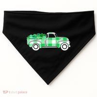 St Patrick's Day Truck Full of Clovers USA-Made Doggie Bandana thumb 0