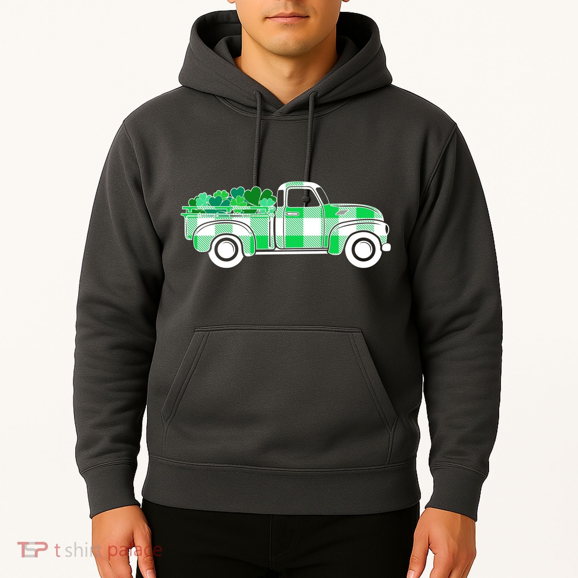 St Patrick's Day Truck Full of Clovers Hoodie