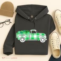 St Patrick's Day Truck Full of Clovers Hoodie thumb 4