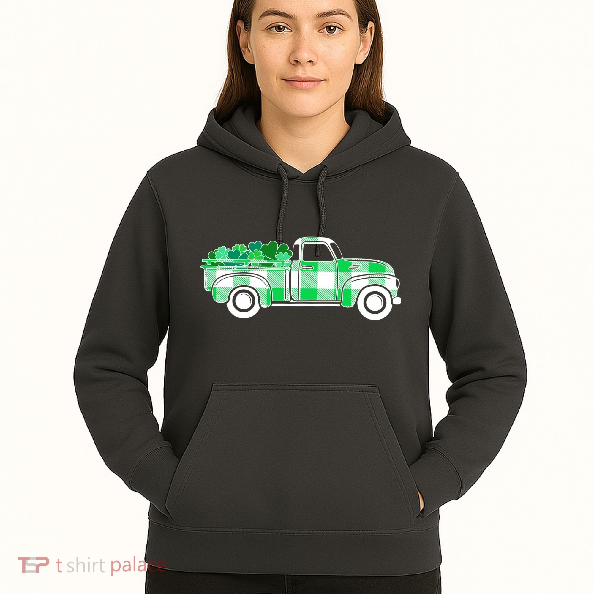 St Patrick's Day Truck Full of Clovers Hoodie