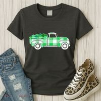 St Patrick's Day Truck Full of Clovers Women's T-Shirt thumb 3