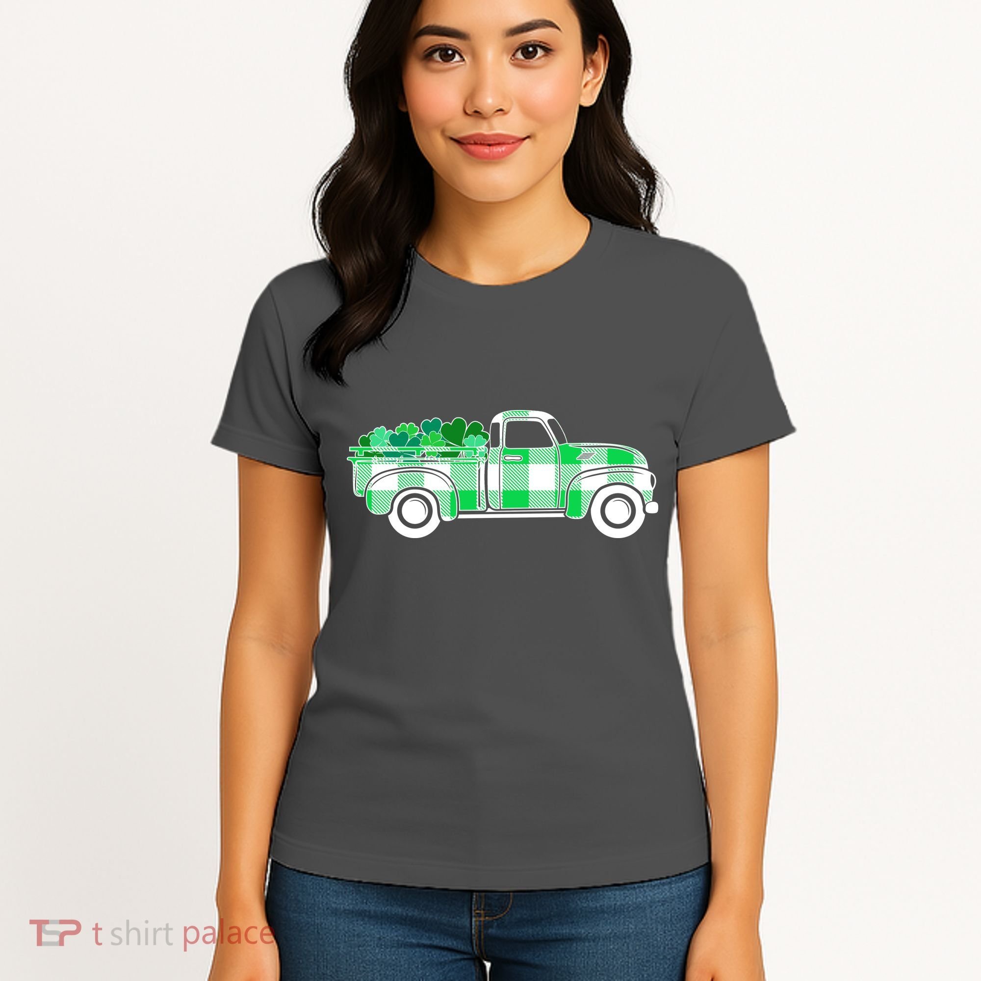 St Patrick's Day Truck Full of Clovers Women's T-Shirt