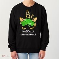 St Patrick's Day Unicorn Magically Un-Pinchable Women's Sweatshirt thumb 0