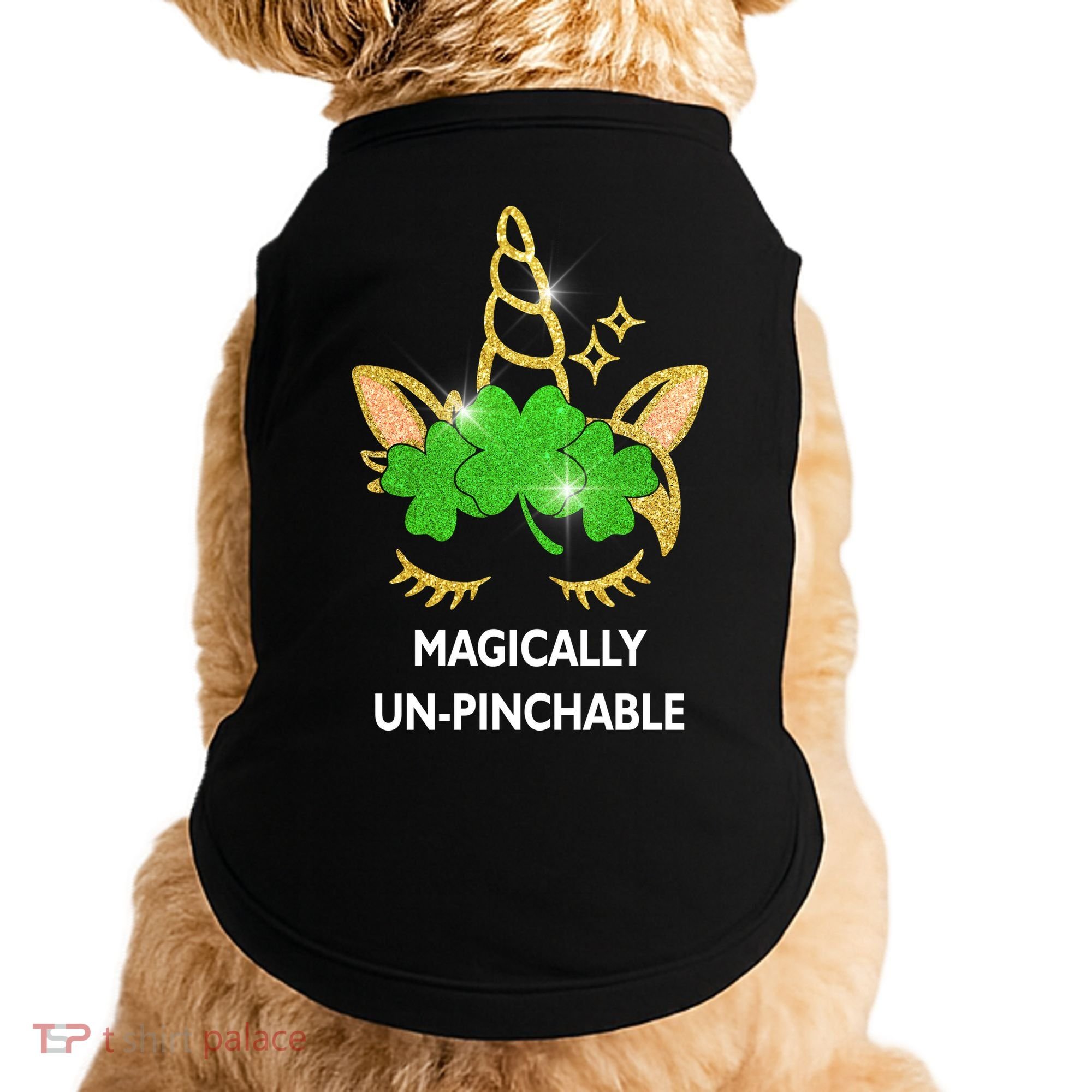 St Patrick's Day Unicorn Magically Un-Pinchable Doggie Tank