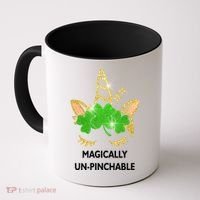 St Patrick's Day Unicorn Magically Un-Pinchable Coffee Mug thumb 0