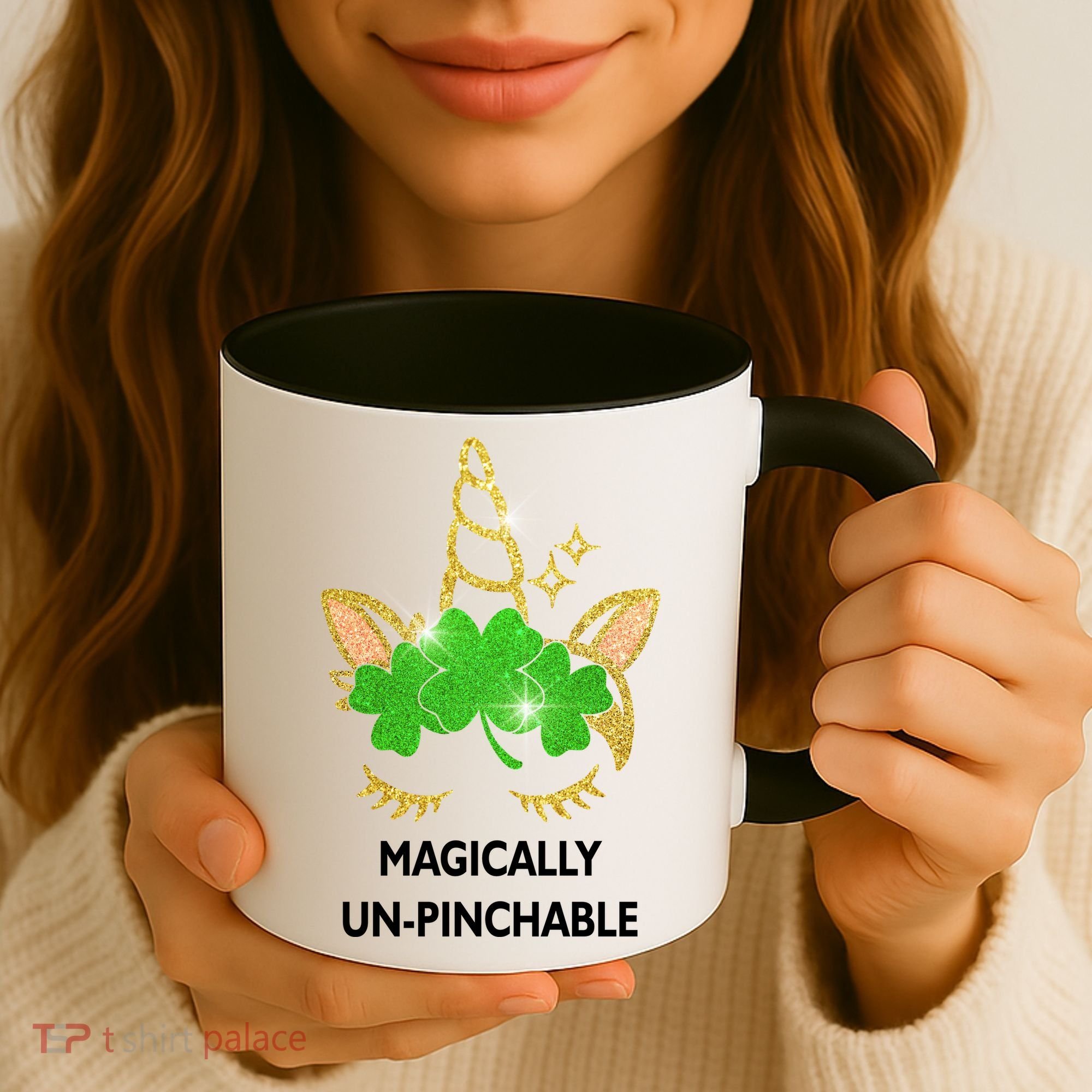 St Patrick's Day Unicorn Magically Un-Pinchable Coffee Mug