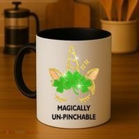 St Patrick's Day Unicorn Magically Un-Pinchable Coffee Mug thumb 4