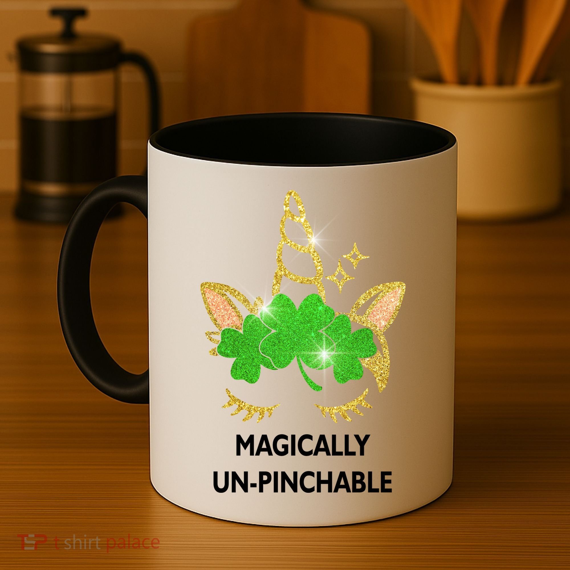 St Patrick's Day Unicorn Magically Un-Pinchable Coffee Mug
