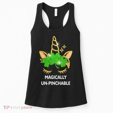 St Patrick's Day Unicorn Magically Un-Pinchable Women's Tank Top