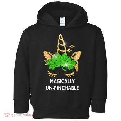 St Patrick's Day Unicorn Magically Un-Pinchable Toddler Hoodie