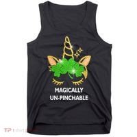 St Patrick's Day Unicorn Magically Un-Pinchable Tank Top thumb 0