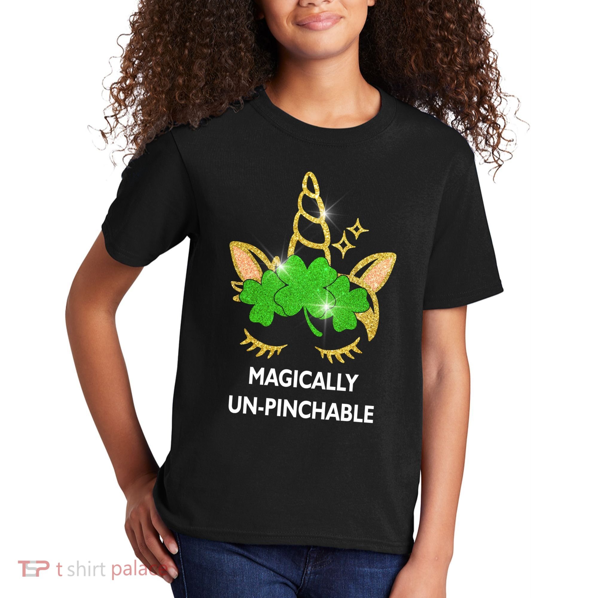 St Patrick's Day Unicorn Magically Un-Pinchable Kids T-Shirt