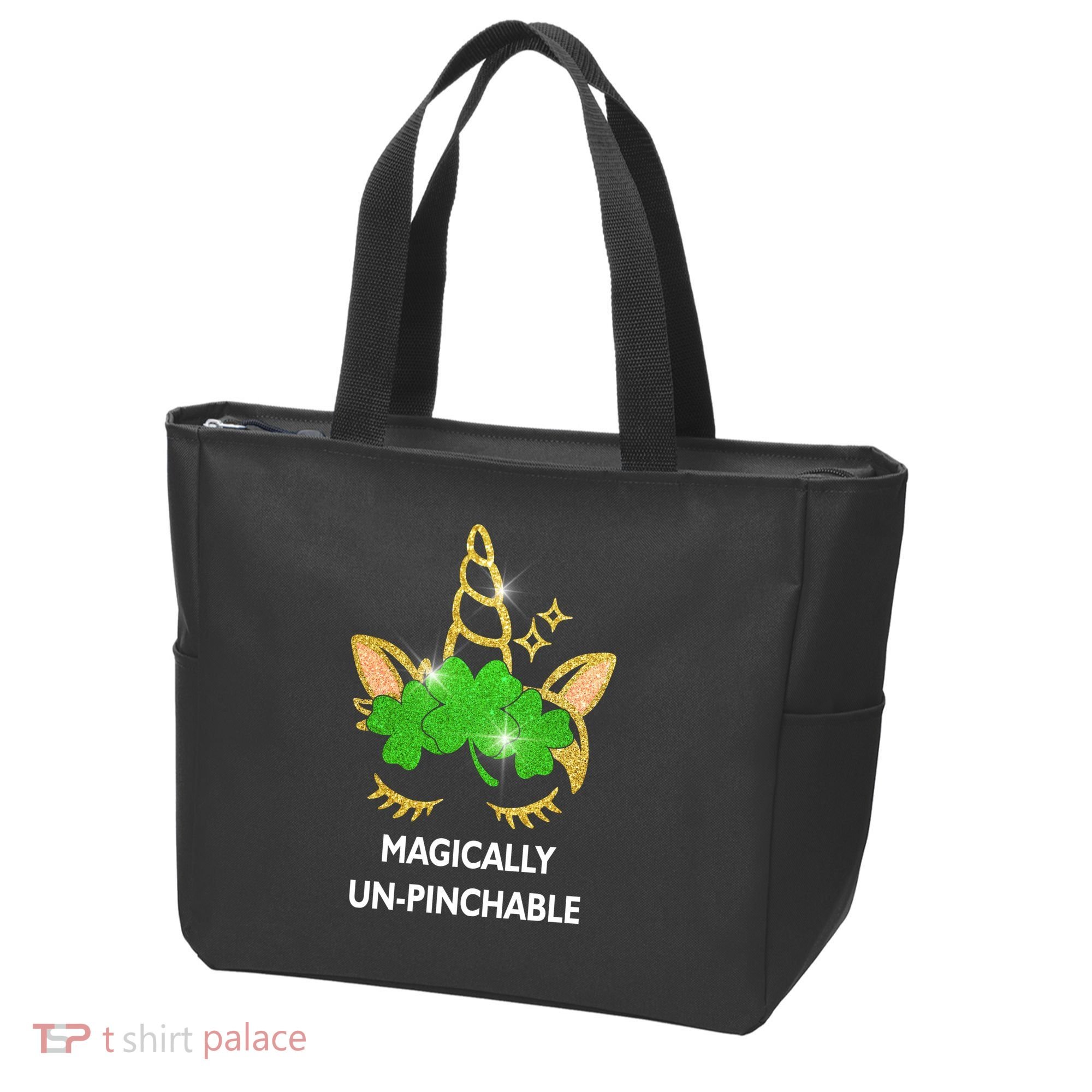 St Patrick's Day Unicorn Magically Un-Pinchable Tote Bag