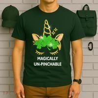 St Patrick's Day Unicorn Magically Un-Pinchable T-Shirt thumb 6