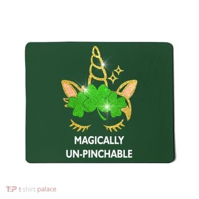St Patrick's Day Unicorn Magically Un-Pinchable Mousepad