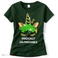 St Patrick's Day Unicorn Magically Un-Pinchable Women's T-Shirt thumb 0
