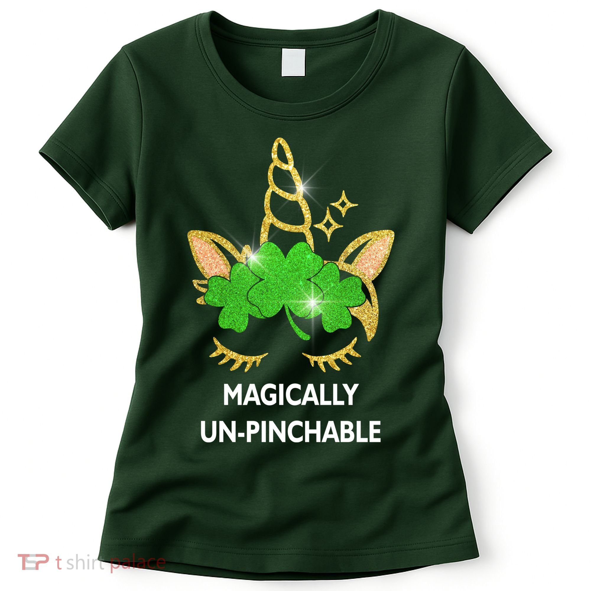 St Patrick's Day Unicorn Magically Un-Pinchable Women's T-Shirt
