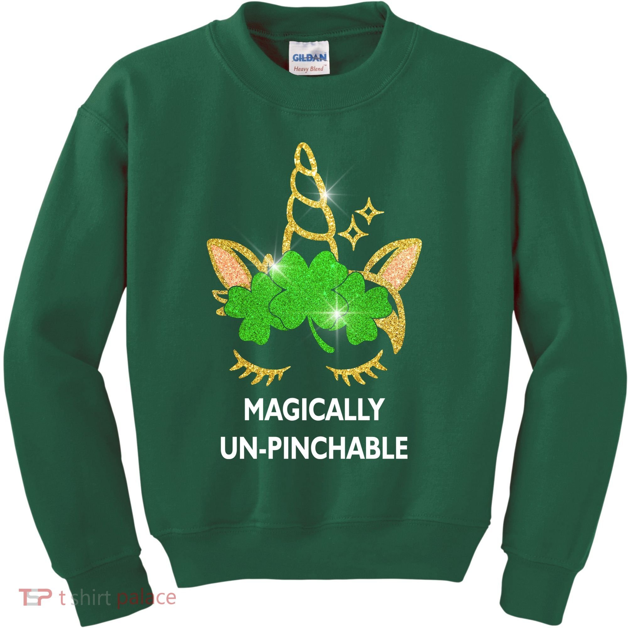 St Patrick's Day Unicorn Magically Un-Pinchable Kids Sweatshirt