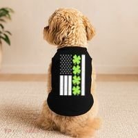 St Patrick's Day USA American Flag Shamrock Clovers Doggie Tank thumb 2