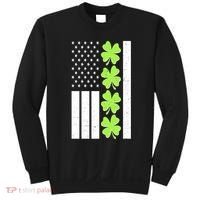 St Patrick's Day USA American Flag Shamrock Clovers Sweatshirt thumb 0