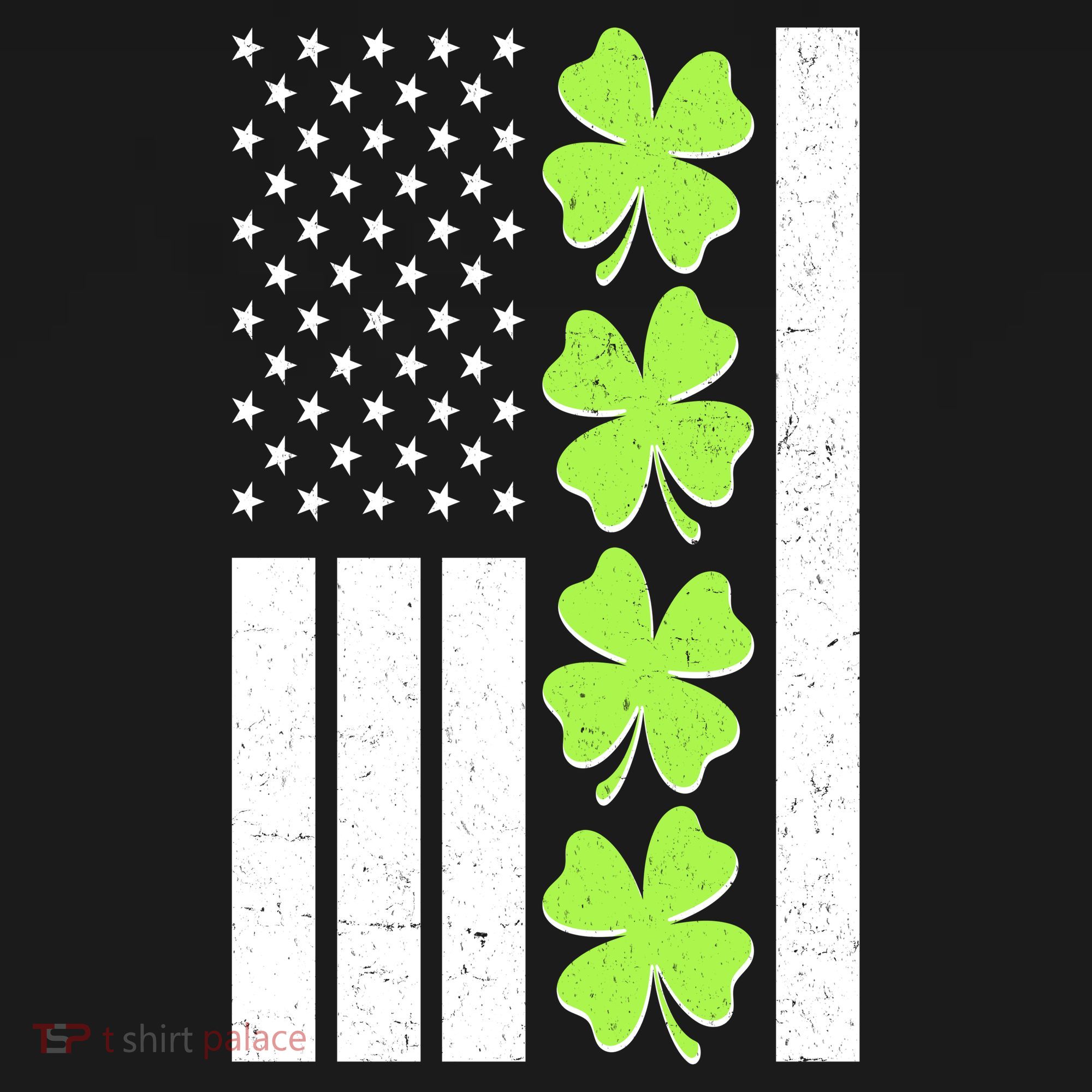 St Patrick's Day USA American Flag Shamrock Clovers Kids Sweatshirt