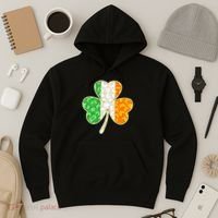 St Patrick's Day Video Gamer Shamrock Clover Hoodie thumb 3