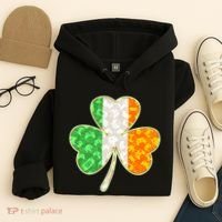 St Patrick's Day Video Gamer Shamrock Clover Hoodie thumb 4