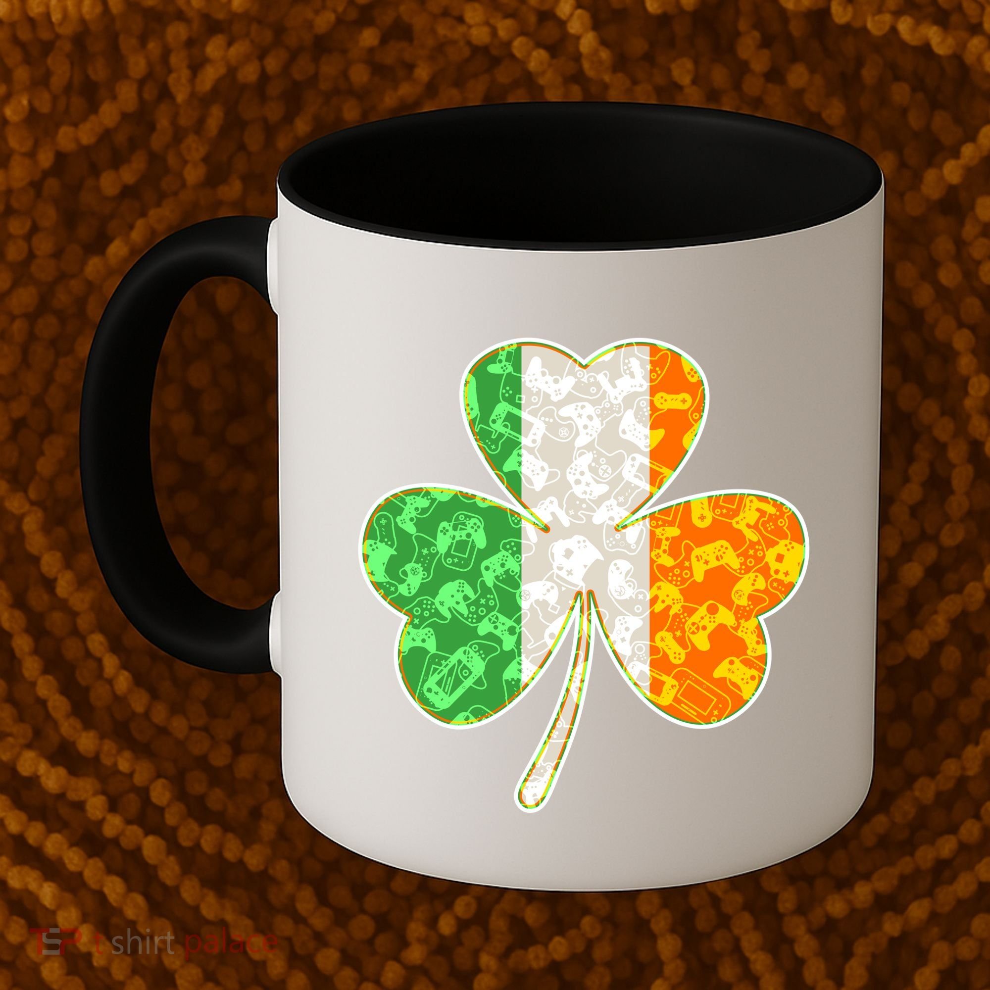 St Patrick's Day Video Gamer Shamrock Clover Coffee Mug
