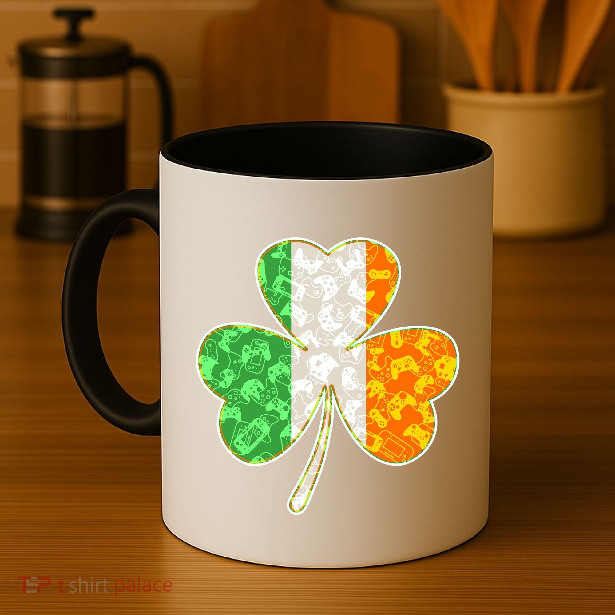 St Patrick's Day Video Gamer Shamrock Clover Coffee Mug