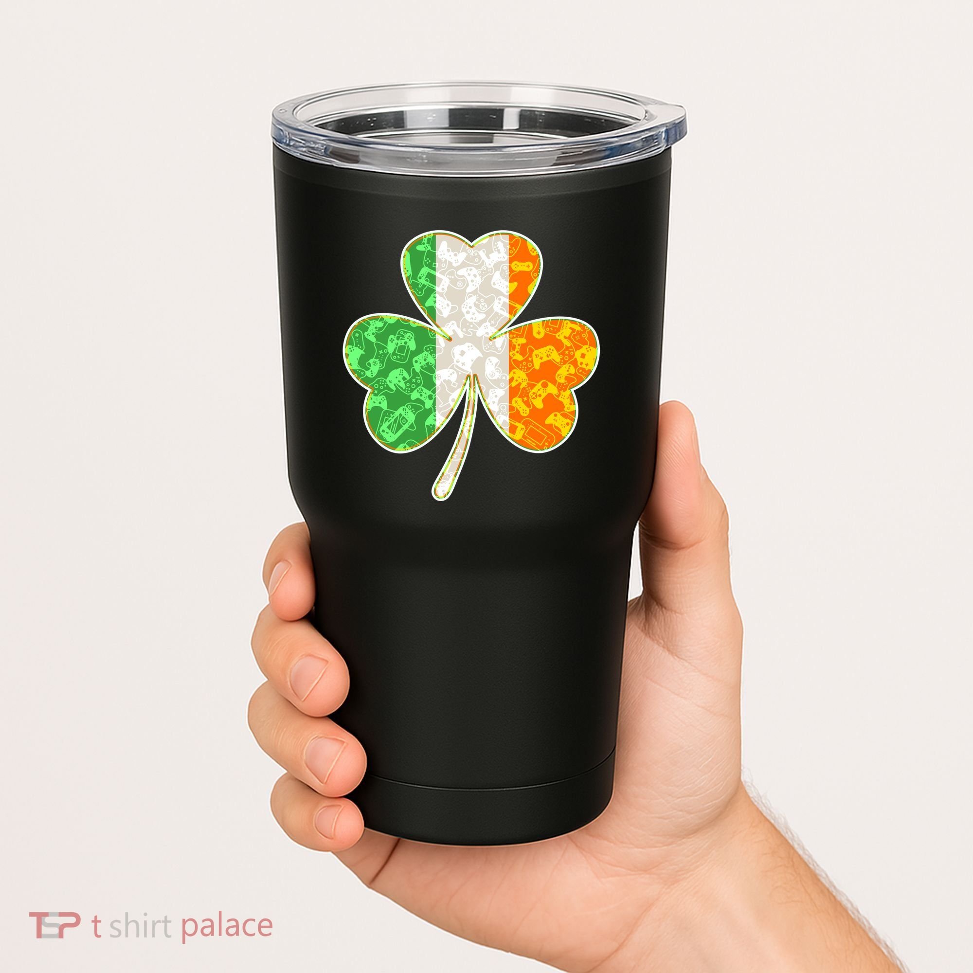 St Patrick's Day Video Gamer Shamrock Clover Tumbler