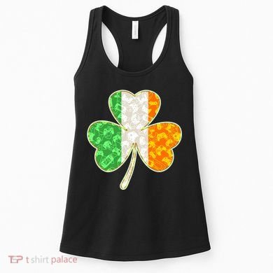 St Patrick's Day Video Gamer Shamrock Clover Women's Tank Top