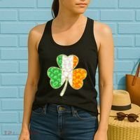 St Patrick's Day Video Gamer Shamrock Clover Women's Tank Top thumb 2