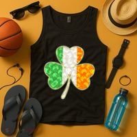 St Patrick's Day Video Gamer Shamrock Clover Tank Top thumb 4