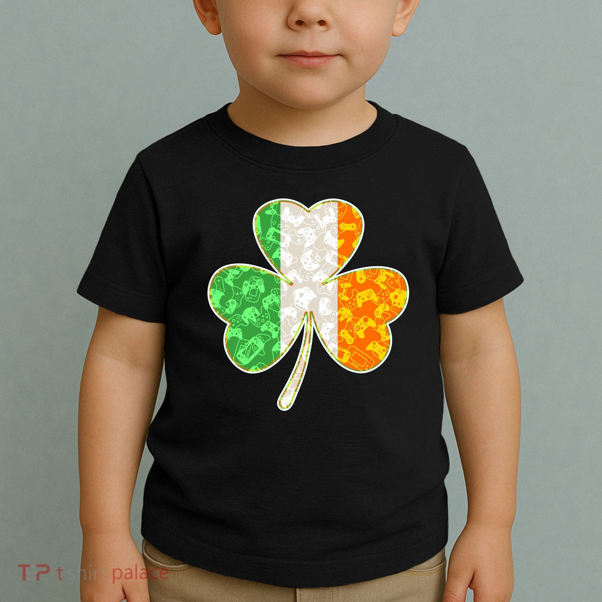 St Patrick's Day Video Gamer Shamrock Clover Toddler T-Shirt