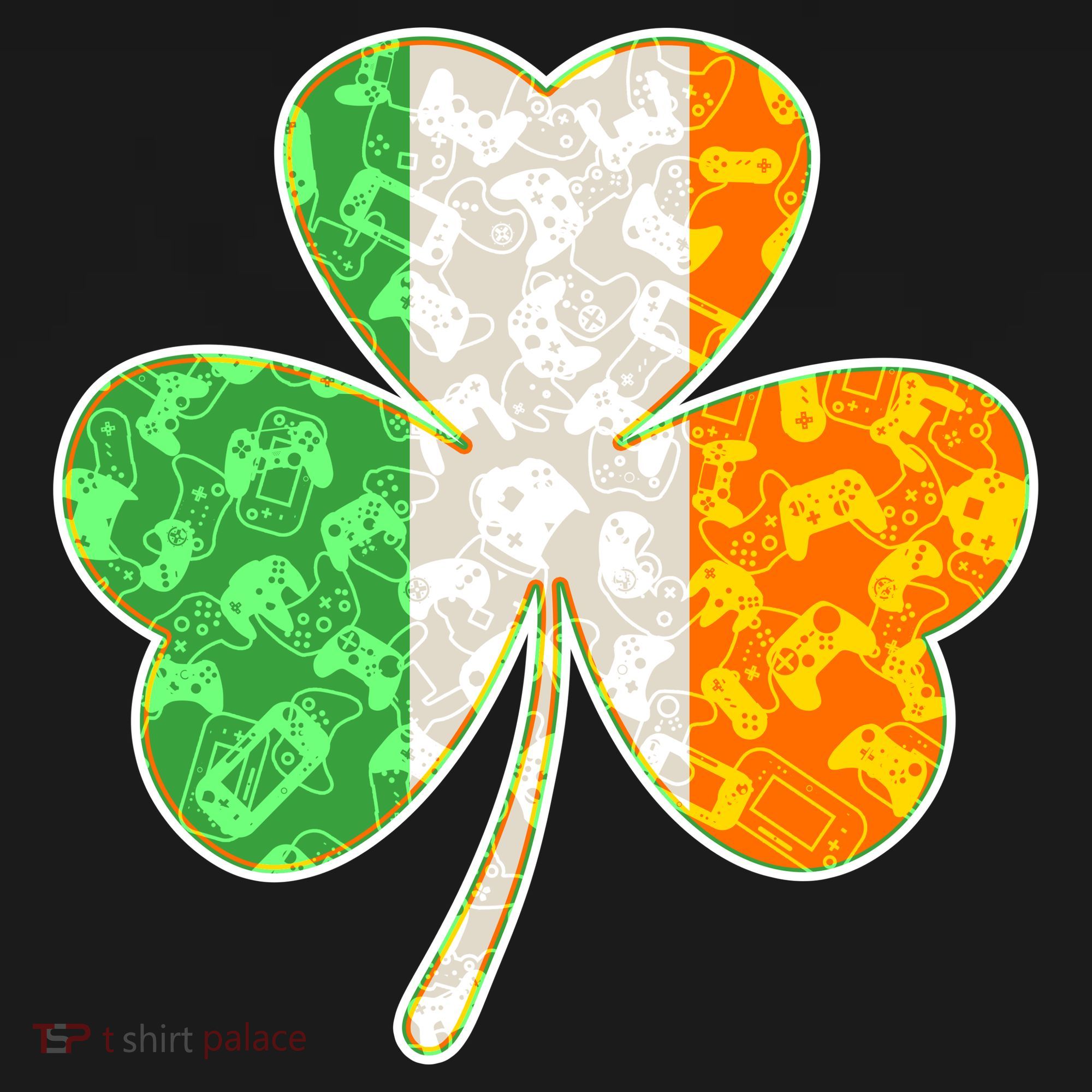 St Patrick's Day Video Gamer Shamrock Clover Women's T-Shirt