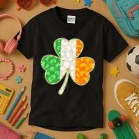 St Patrick's Day Video Gamer Shamrock Clover Kids T-Shirt thumb 3