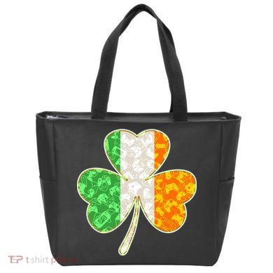 St Patrick's Day Video Gamer Shamrock Clover Bag
