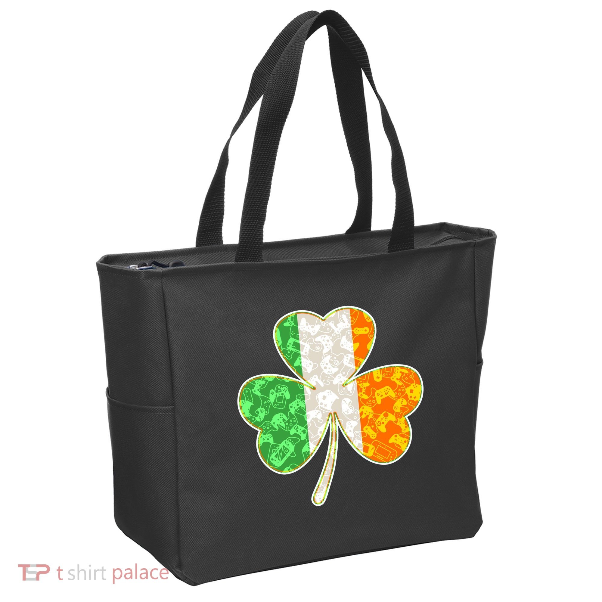 St Patrick's Day Video Gamer Shamrock Clover Tote Bag